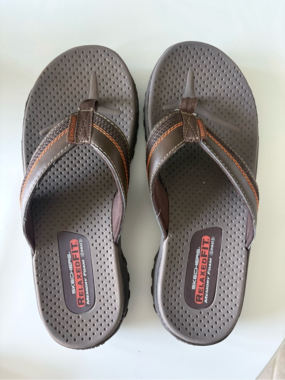 Skechers Men's Relaxed Fit Memory Foam 360 Reggae Cobano Sandals - Size 10
